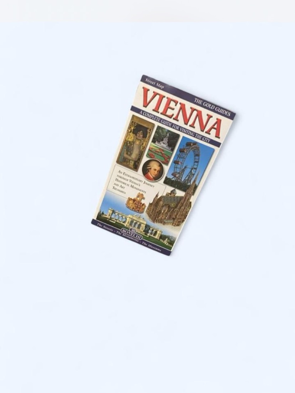 Vienna Travel Guide Book in Cream and Blue